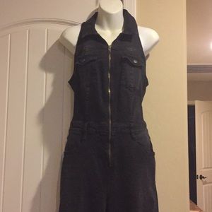 Black jean jumpsuit